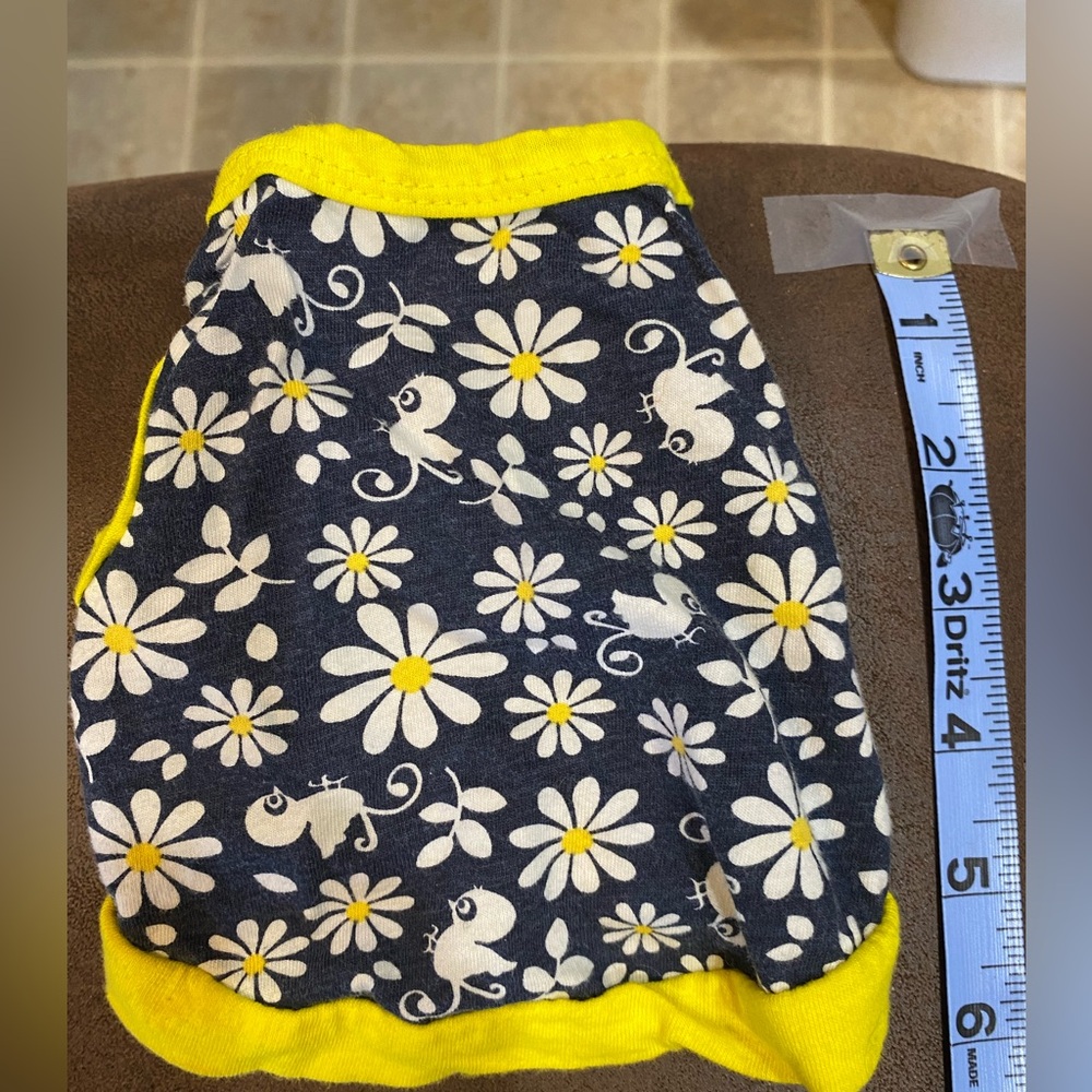 DroolingDog XS Yellow Pet Shirt